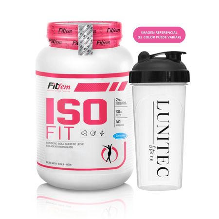 Proteína Fitfem Iso Fit 1.2kg Vainilla + Shaker