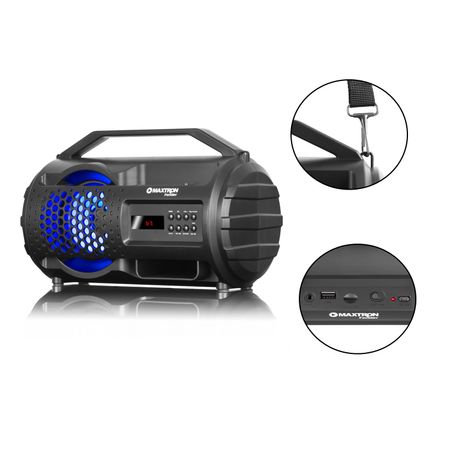 Parlante Maxtron Fender MX 215BT Portátil Bluetooth FM Iluminación LED