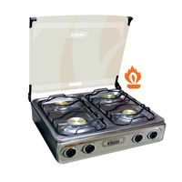 Cocina de Mesa Fadic con Tapa de Vidrio Clásico 22"" 4H