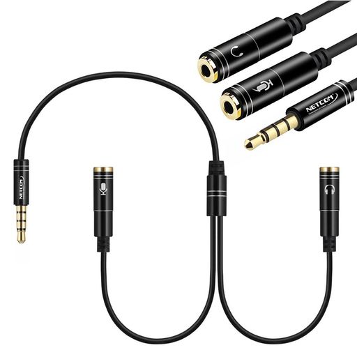 Cable De 2 Jack 3.5 Mm Estéreo Audio Micro A Plug 3.5mm Trrs GENERICO