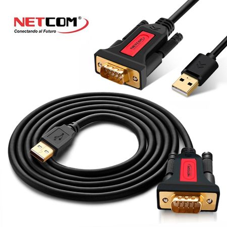 Cable Adaptador USB a Serie RS232 DB9 Serial 1.5 metros NETCOM