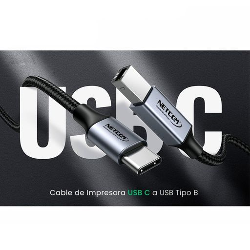 Cable Usb Tipo C A Usb 2.0 Tipo B Midi Audio Impresoras