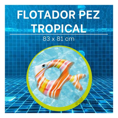 Flotador de Pez Inflable para Piscina Naranja