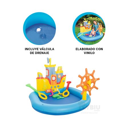 Pileta Inflable Infantil Barco Timon