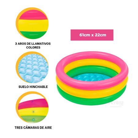 Multicolor Piscina Estilo 3 Aros