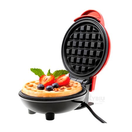 Mini Maquina para hacer Waffles Rojo