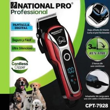 Maquina de Mascota National Pro Digital CPT-7928 Rojo