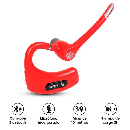 Auricular Deportivo E6S BT - Rojo