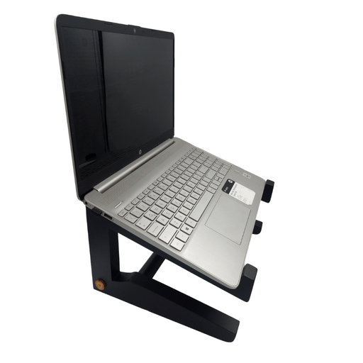Soporte Laptop Espacio para Teclado Wooderful Negro de Madera 14 a