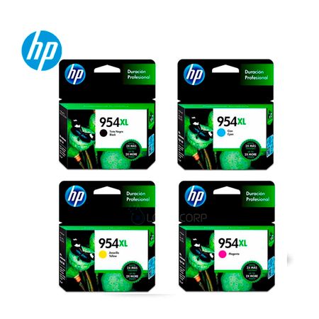 Combo Cartucho Hp 954XL Black Cyan Magenta Yellow Original