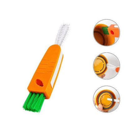 Mini Cepillo Limpiador De Botella Naranja