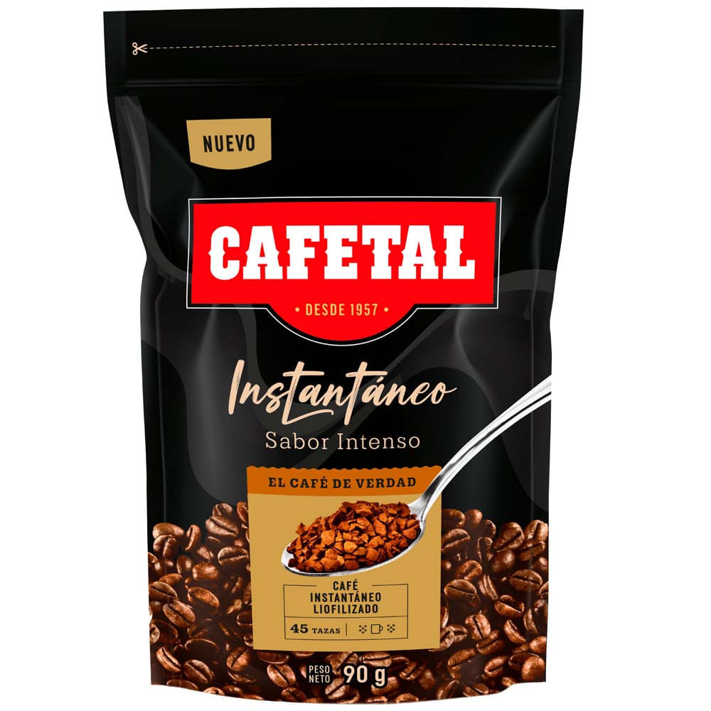Café Instantáneo CAFETAL Sabor Intenso Doypack 90g