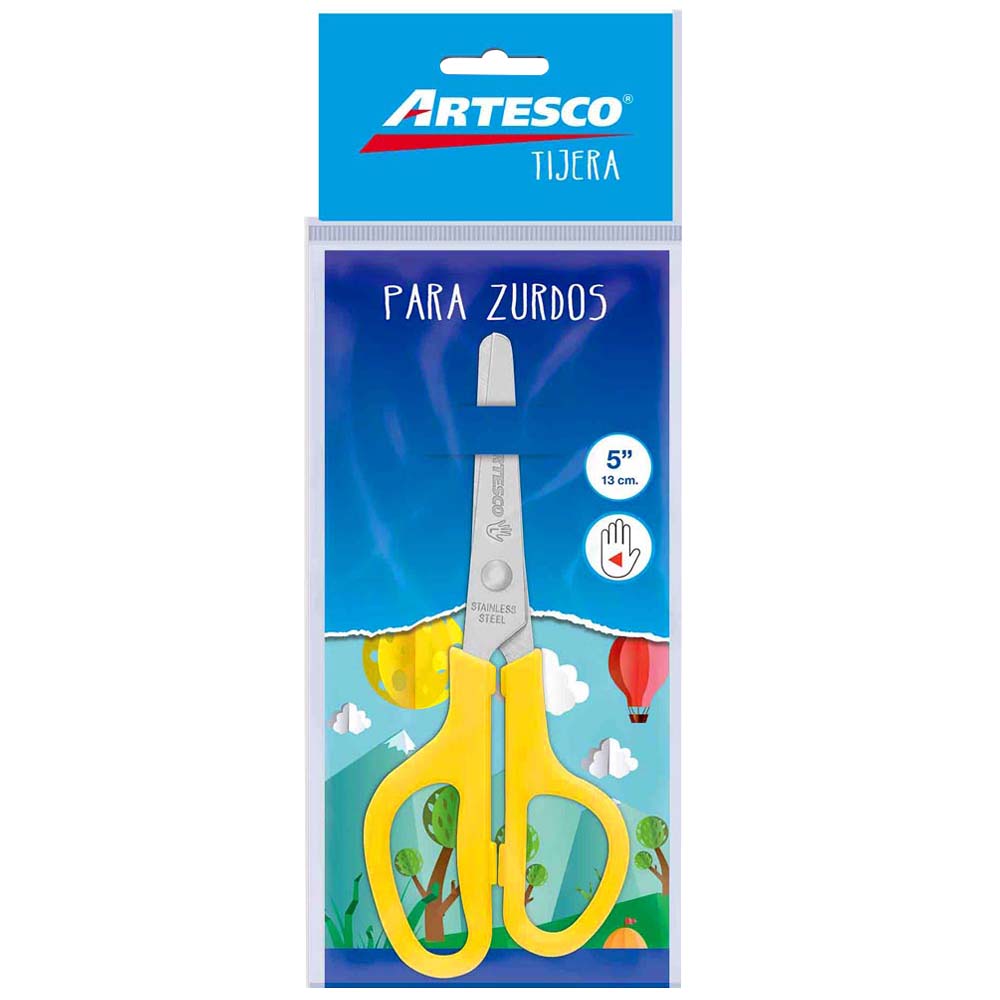 Tijera para Zurdos ARTESCO 5" Amarillo