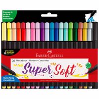 Marcadores FABER CASTELL Super Soft 20un