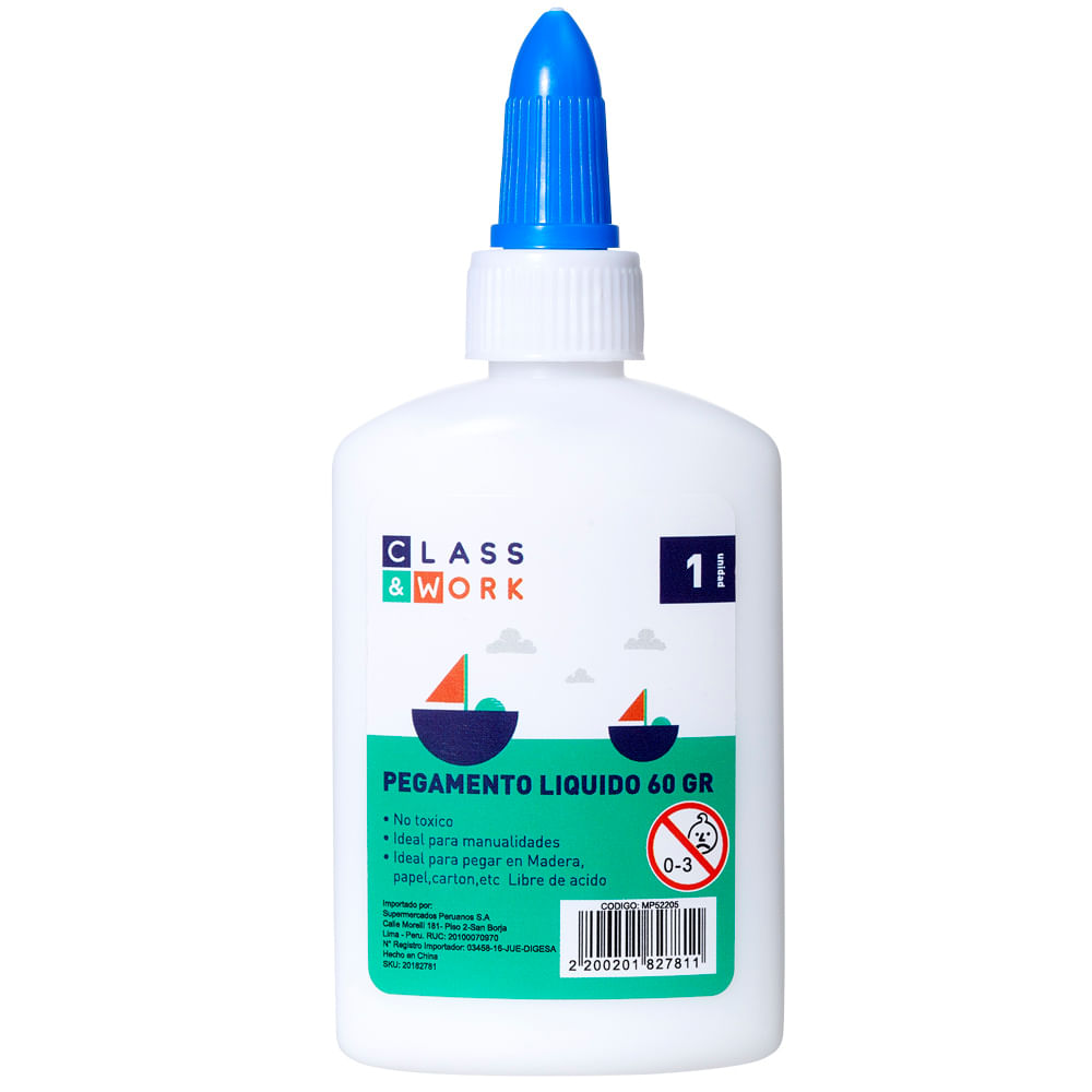 Pegamento Líquido CLASS&WORK MP52205 Frasco 60g