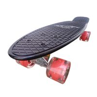 Penny Negro Skate Patineta con Luces en Llantas Infinitas