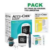Glucómetro Accu-Chek Instant + 110 Lancetas + 60 Tiras Reactivas