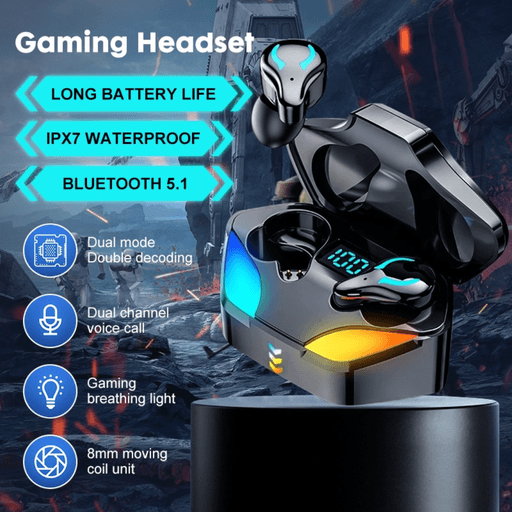 Audifonos Gaming inalambricos Bluetooth 5.1 Auriculares Para Juegos Gamer  Dual 