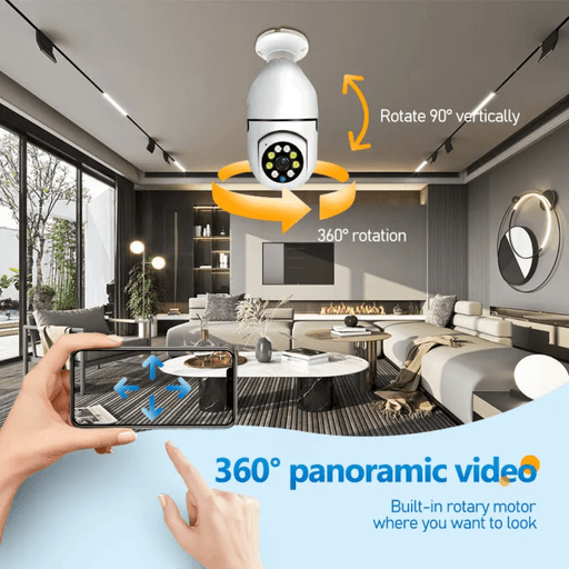 Camara Seguridad Ip Wifi Foco Espia 360 4MP Sensor de Movimiento - Promart