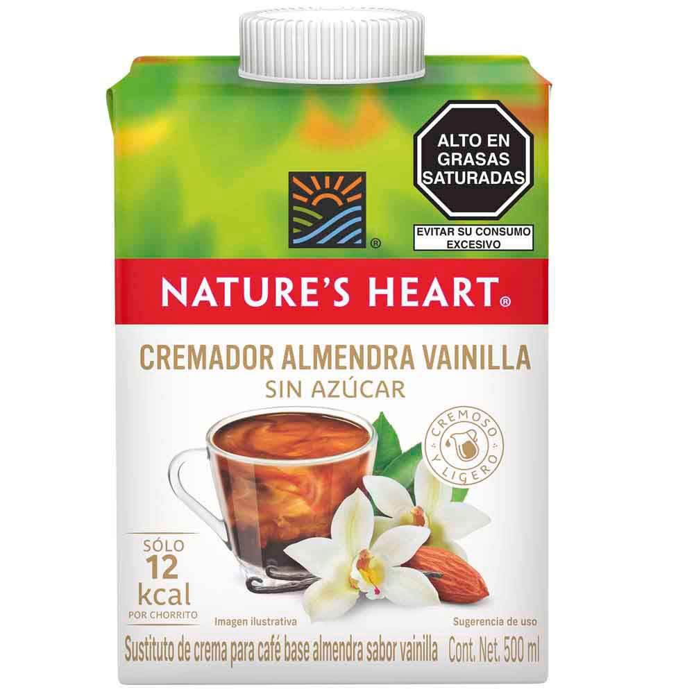 Cremador de Almendra y Vainilla sin Azúcar NATURE'S HEART Tetrapack 500ml