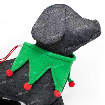 Ropa de Navidad para mascotas Duendecillo feliz Verde Talla S