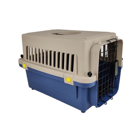 Kennel Canil Transportador de Mascotas L50 - 50cm - Piso Impermeable - Azul