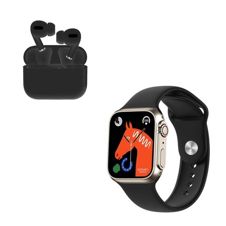 Pack Smartwatch Z59 Ultra Negro Serie 8 y Audifono I13 Pro Negro