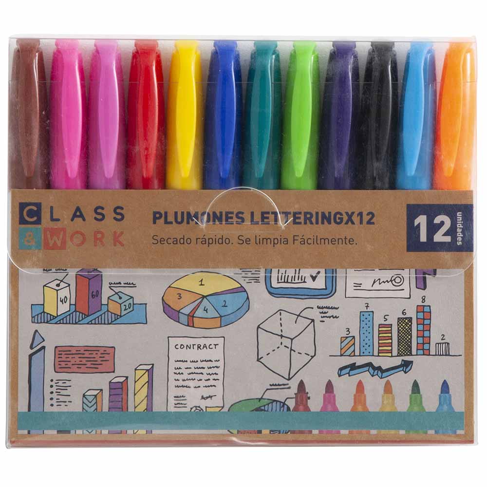 Plumones Lettering CLASS&WORK MP73006