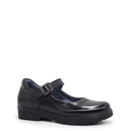 Zapato Escolar de Cuero Juvenil Par&ss MV23-2026 Negro Talla 39
