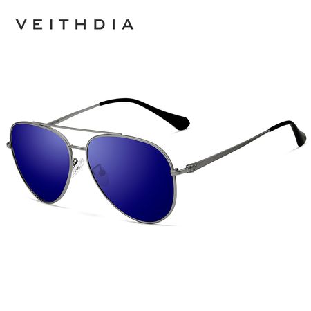 Lentes de Sol VEITHDIA Pilot - Polarizados - UV400 - Azul