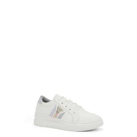 Zapatilla Escolar de Cuero para Niña Par&ss MV22-1642 Blanco Talla 36