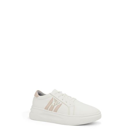 Zapatilla Escolar de Cuero para Niña Par&ss MV22-1642 Blanco Rosado Talla 36