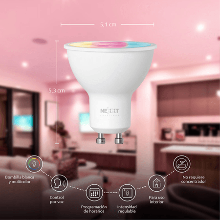 Dicroico LED inteligente Wi-Fi Multicolor - Nexxt