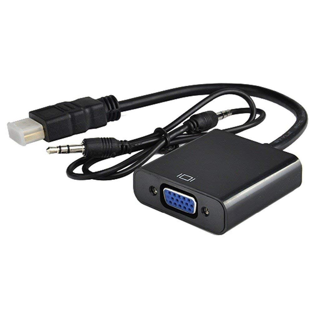 Adaptador Convertidor HDMI a VGA Audio Aux Video