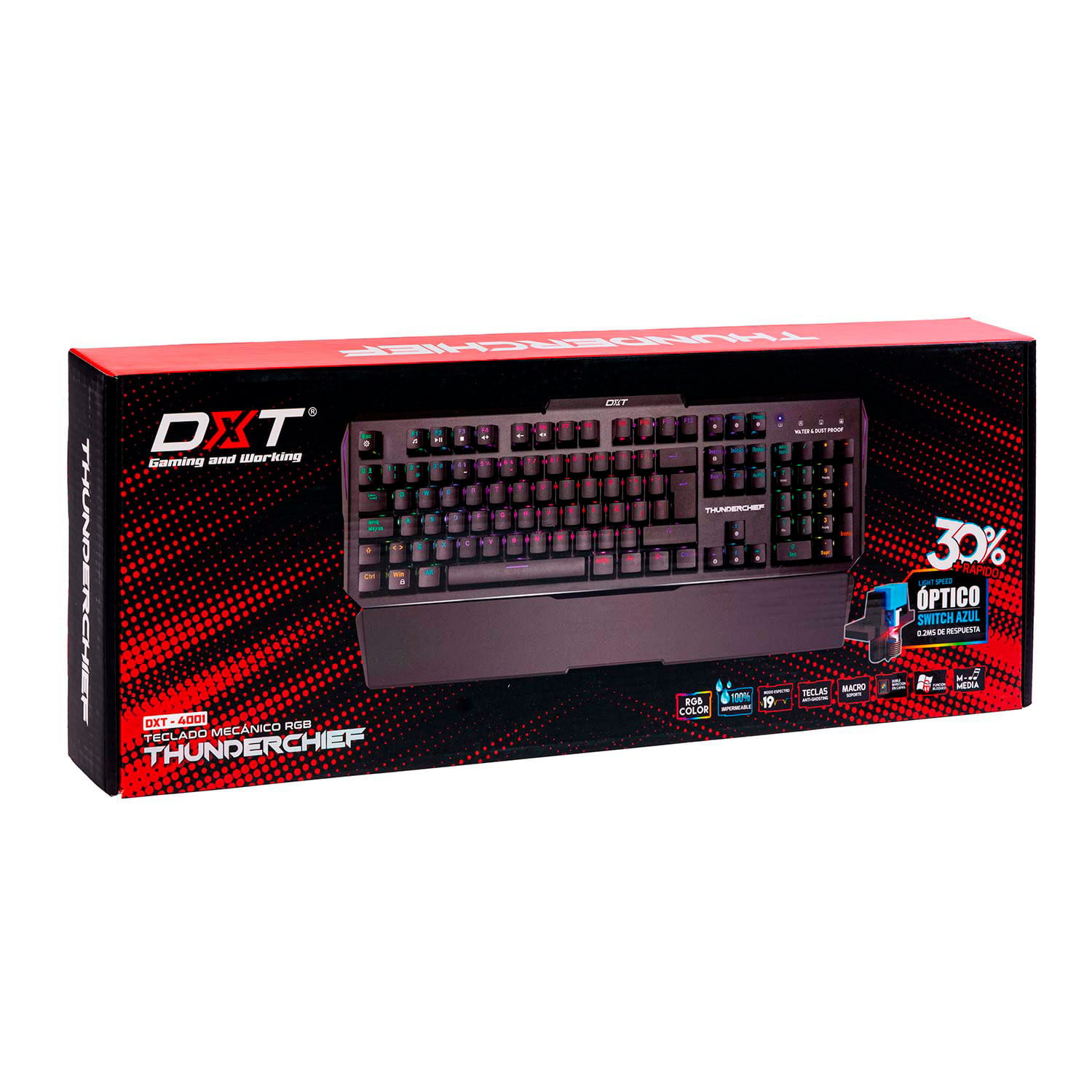 Teclado Gamer DXT Mecánico RGB THUNDERCHIEF