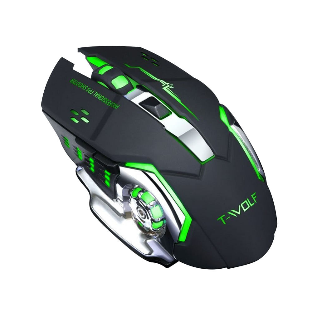Mouse Gamer Recargable Inalámbrico WiFi 6 Botones RGB