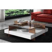 Mesa de Centro Contemporánea Marabi Blanco-Marrón 100 cm
