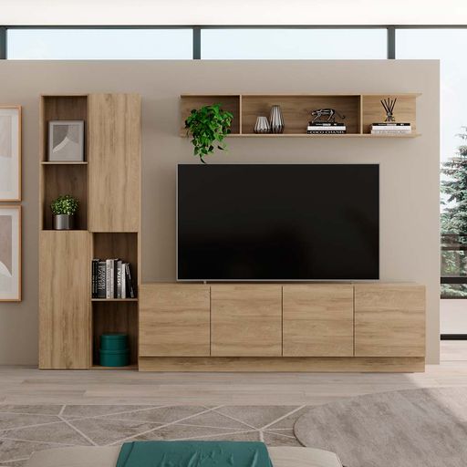 Estante Modular con puerta 175cm Maple