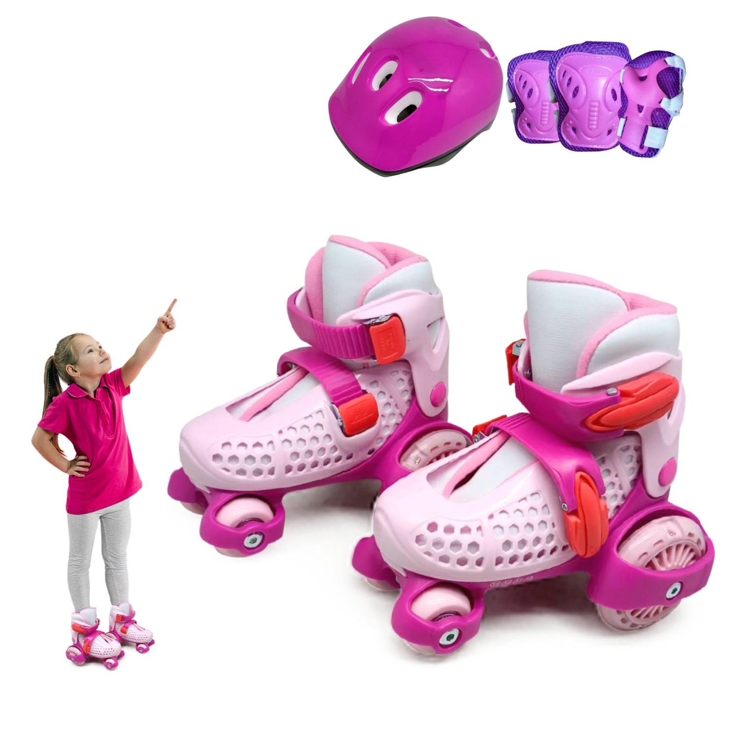 Patines de  Niña Kids Graduable con Luces  26 al 29