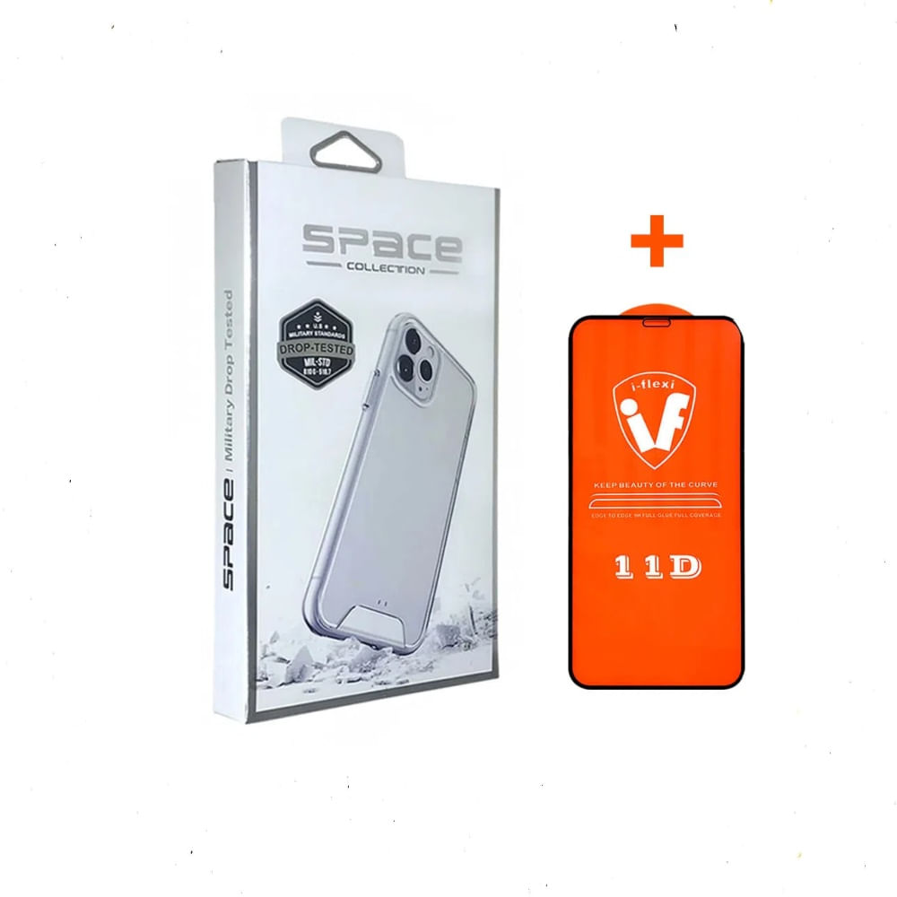 Case Space Transparente Redmi POCO X3 PRO + Mica de Vidrio de Regalo
