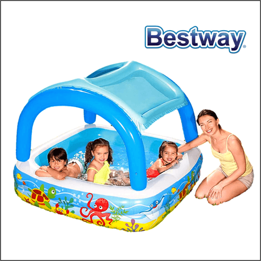 Piscina portátil e hinchable para bebé, con forma de pez