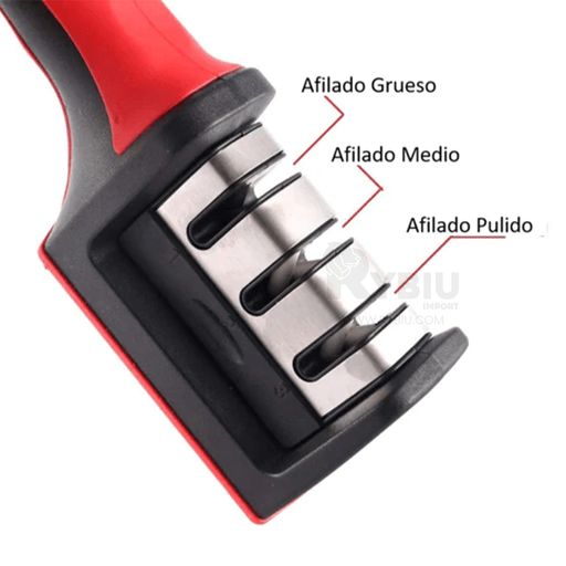 Afilador Cuchillos de Plástico SMART SHARP 3 pzas - Rojo