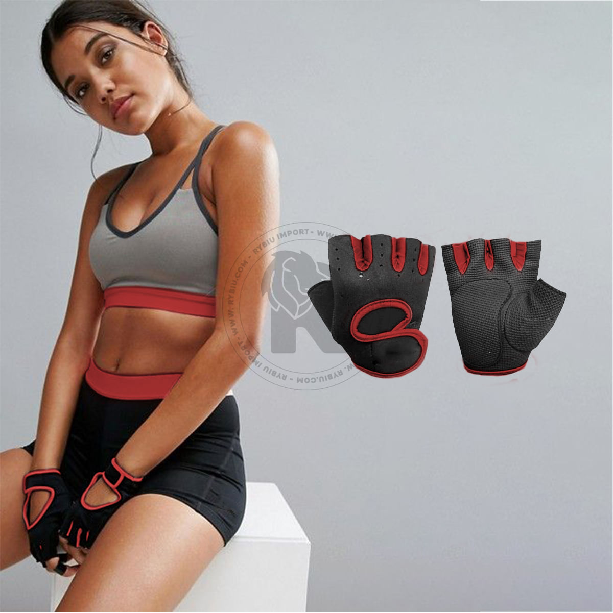 Guantes Antideslizantes Rojo Talla S