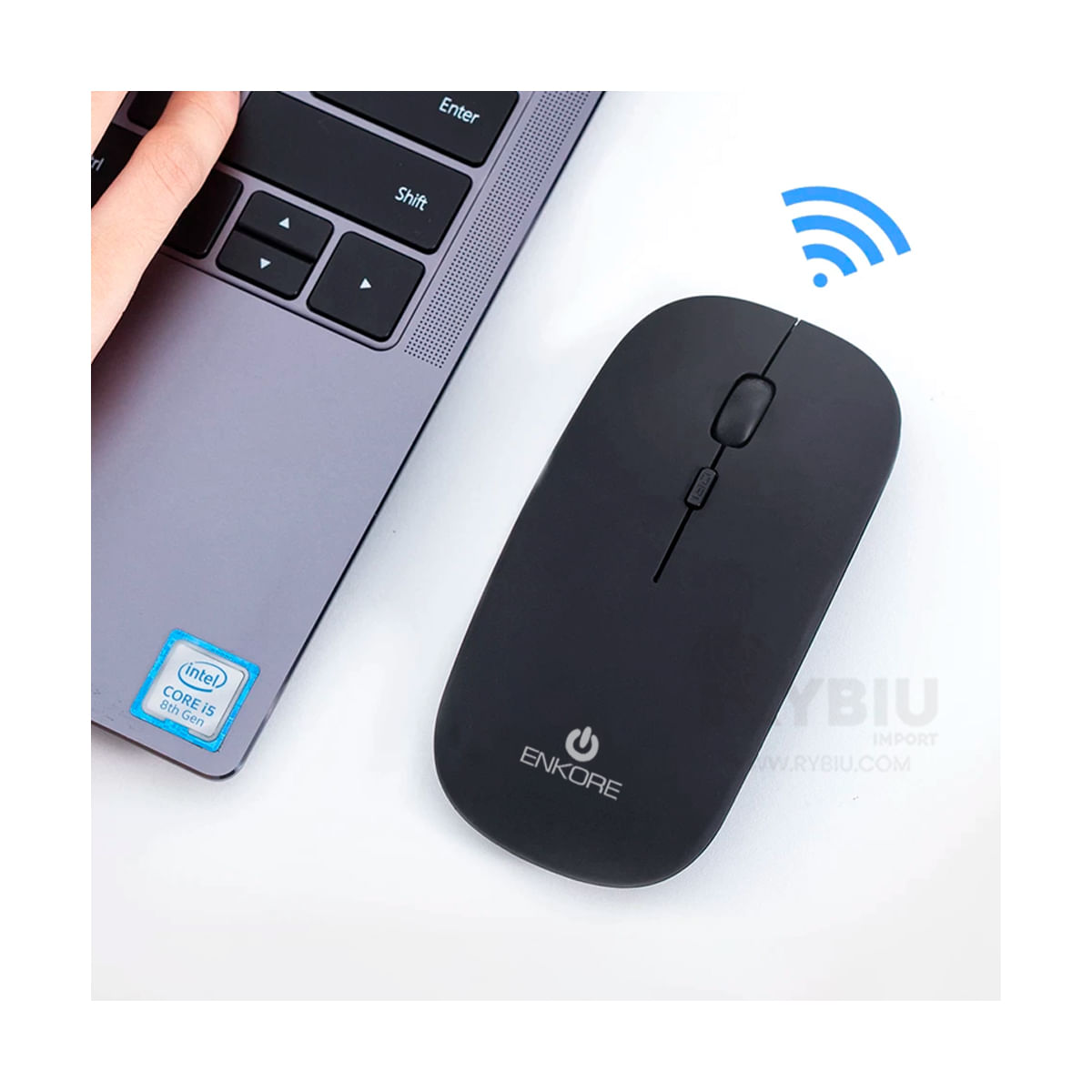 Mouse Enkore Pixel Inalambrico Negro