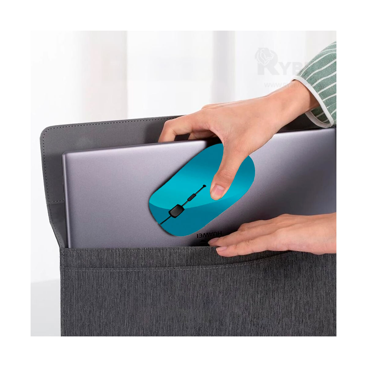 Mouse Inalambrico Wifi Pixel Enkore Celeste