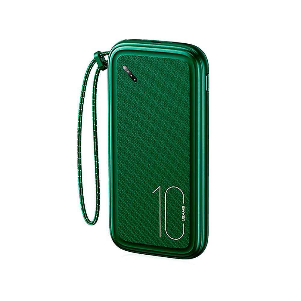 Power Bank Usams US-CD150VER 10,000 mAh + Cinta Verde