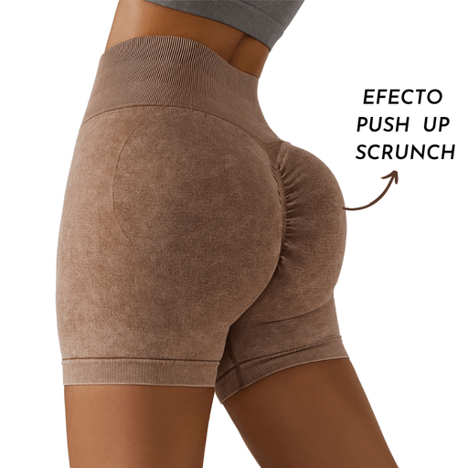 Scrunch Shorts Sports - PUSH UP - Short Deportivo color Naranja GENERICO