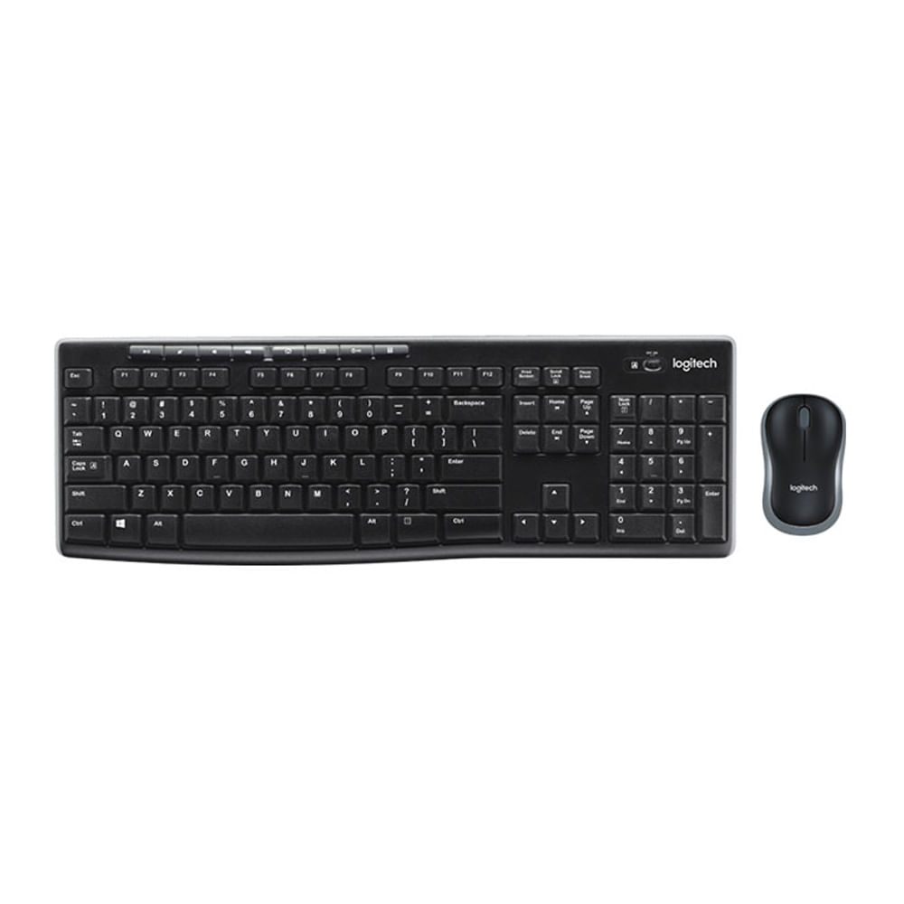 Kit Teclado y Mouse inalámbrico Logitech MK270 Receptor USB Negro