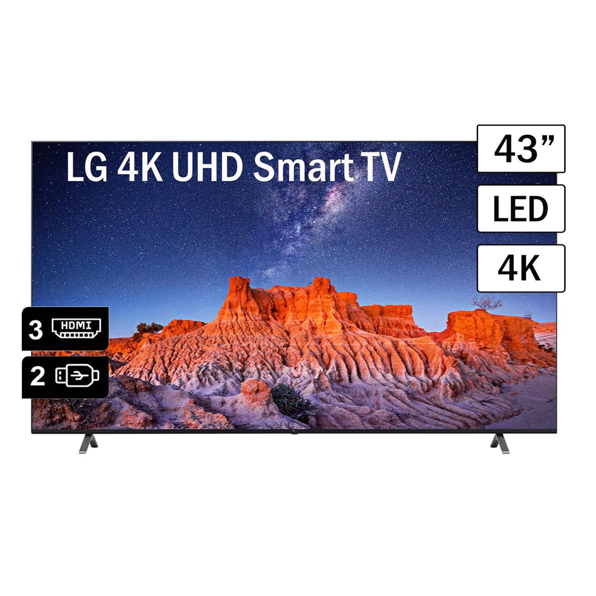 Televisor Smart TV ThinQ AI 4K UHD 43" LG 43UQ801C