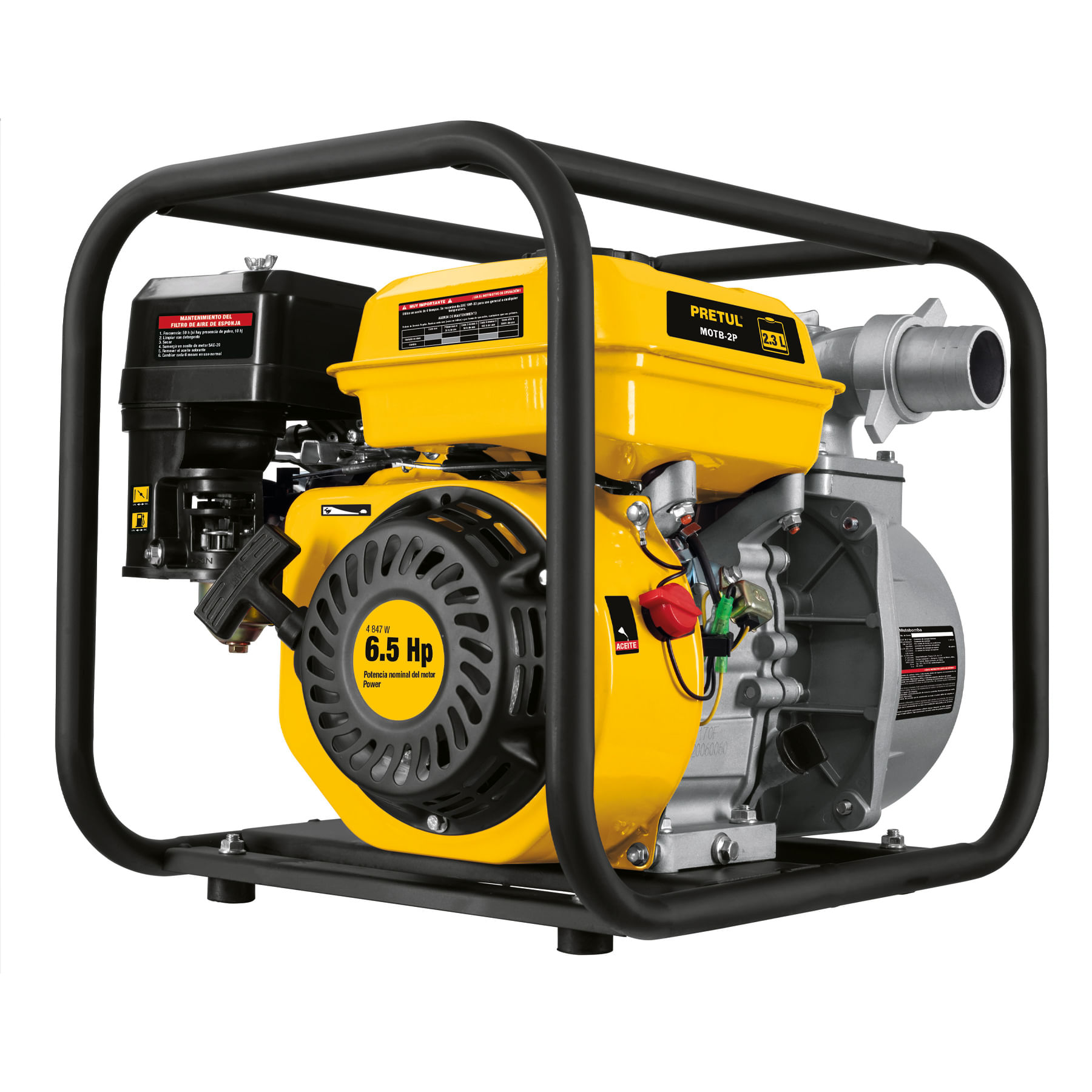 Motobomba 2" x 2" 6 1/2 HP Pretul 28029